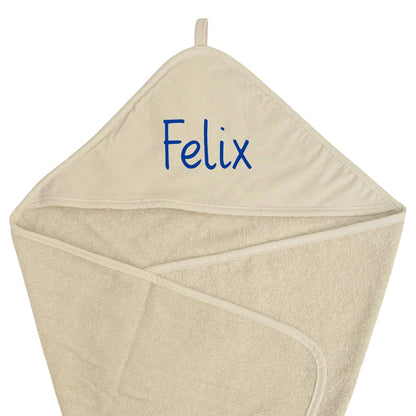 Baby Kapuzenhandtuch personalisiert mit Name 75 x 75 cm Baumwolle Frottee Saugfähig
