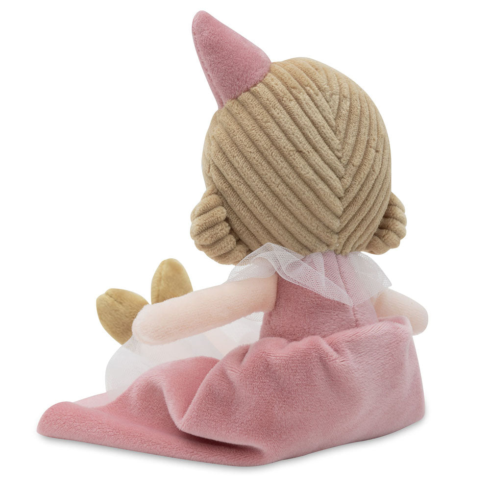 Stoffpuppe Prinzessin mit Name personalisierbar weiche Kuschelpuppe zum Spielen mit aufgesticktem Gesicht Kleid