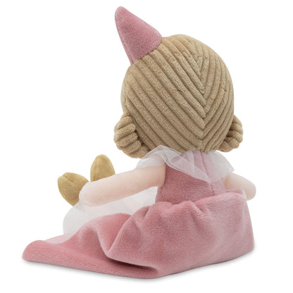 Stoffpuppe Prinzessin mit Name personalisierbar weiche Kuschelpuppe zum Spielen mit aufgesticktem Gesicht Kleid