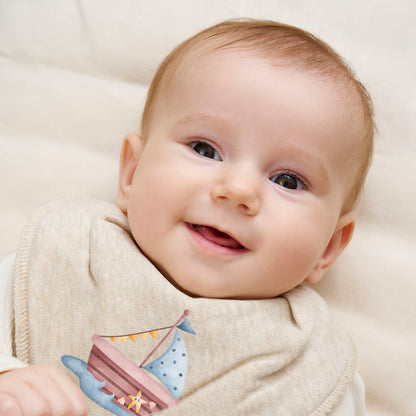 Personalisiertes HALSTUCH für Baby oder Kind aus Baumwolle in Einheitsgröße mit Motiv Auswahl Fahrzeug und Wunschname bedruckt