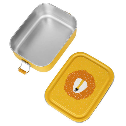 Edelstahl Brotdose für Kinder mit Namen graviert von Trixie Lunchbox ultraleicht mit Tiermotiv für Kinder ab 3 Jahren Löwe