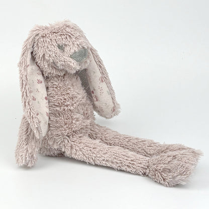 Stofftier Hase mit Namen und Geburtsdatum Kuschelhase personalisiert Geschenk altviolett