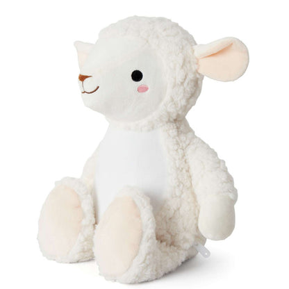Stofftier Schaf mit Name personalisiert Kuscheltier für Kinder Flauschiges Plüschtier 40cm Motiv Name