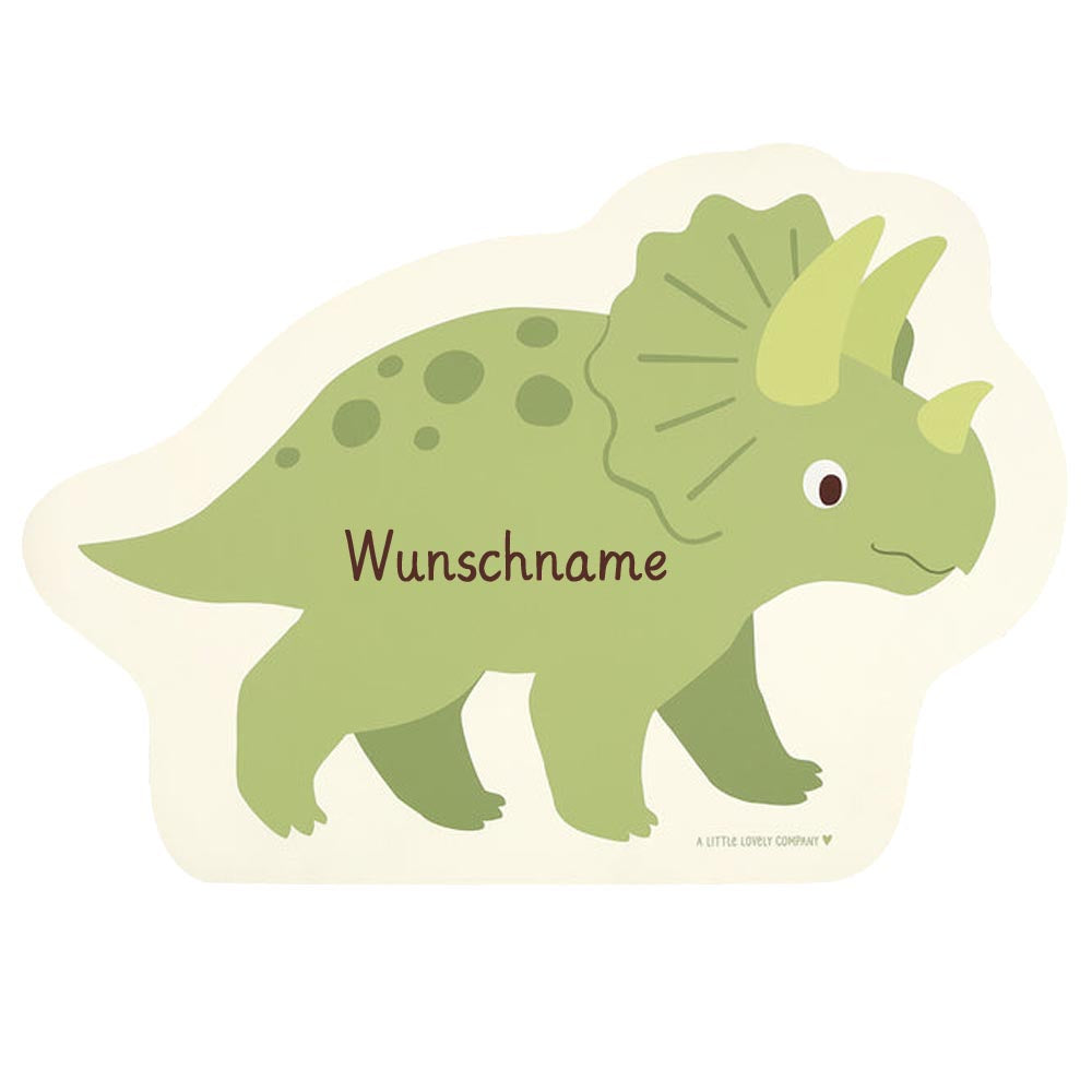 Kinder Tischset mit Wunschname personalisiert, Dinosaurier, Tischunterlage