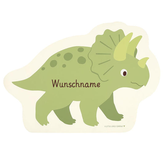 Kinder Tischset mit Wunschname personalisiert, Dinosaurier, Tischunterlage