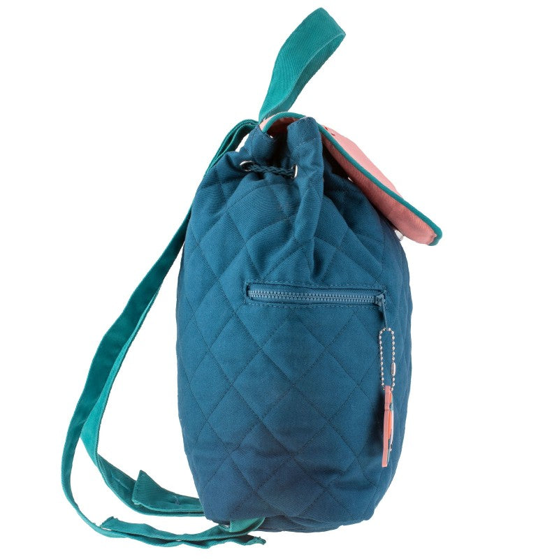 Personalisierter Rucksack für Kinder 8 Liter Kindergartenrucksack aus Baumwolle mit Namen bedruckt Motive Taube