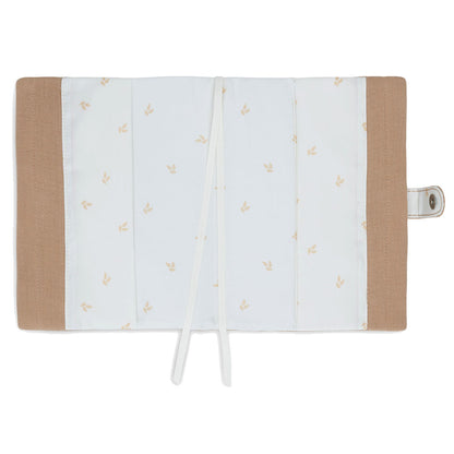 Personalisierte U-Heft Hülle mit Druckknopfverschluss weiches, aber stabiles Material für das Kinderuntersuchungsheft beige