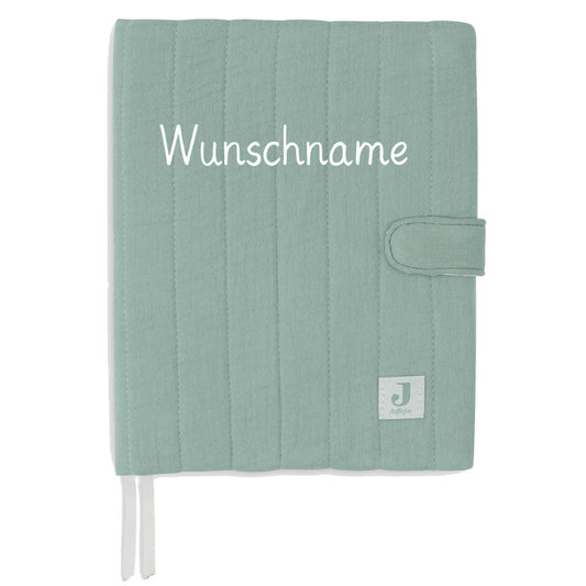 Personalisierte U-Heft Hülle mit Druckknopfverschluss weiches, aber stabiles Material für das Kinderuntersuchungsheft mint
