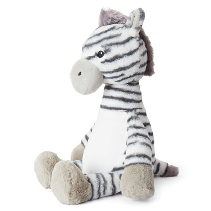 Stofftier Zebra mit Name personalisiert Kuscheltier für Kinder Flauschiges Plüschtier 40cm Motiv Füßchen